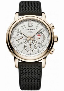 Chopard Automatic Chronograph Date 18k Rose Gold Case Black Rubber Watch # 161274-5002 (Men Watch)