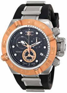 Invicta Subaqua Quartz Chronograph Date Black Polyurethane Watch # 16141 (Men Watch)