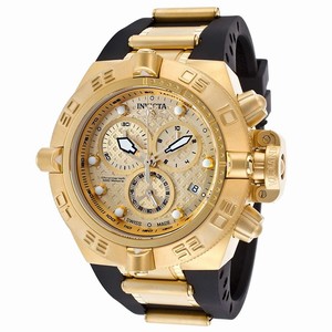 Invicta Gold Dial Stainless Steel Band Watch #16144 (Men Watch)