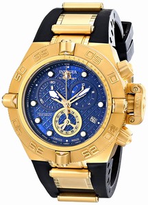 Invicta Subaqua Quartz Chronograph Date Black Polyurethane Watch # 16145 (Men Watch)