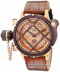 Invicta Russian Diver Mechanical Hand Wind Brown Leather Watch # 16175 (Men Watch)