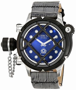 Invicta Russian Diver Mechanical Hand Wind Grey Leather Watch # 16220 (Men Watch)