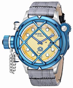 Invicta Russian Diver Mechanical Hand Wind Grey Leather Watch # 16233 (Men Watch)