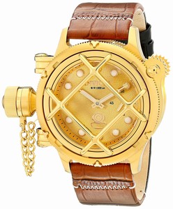 Invicta Russian Diver Mechanical Hand Wind Lefty Brown Leather Watch # 16251 (Men Watch)