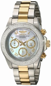 Invicta Mother Of Pearl Dial Stainless Steel Band Watch #16259 (Men Watch)