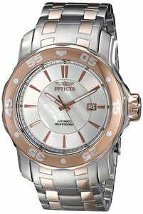 Invicta Mother Of Pearl Dial Stainless Steel Band Watch #16273 (Men Watch)