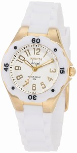 Invicta White Dial Plastic Band Watch #1628 (Women Watch)