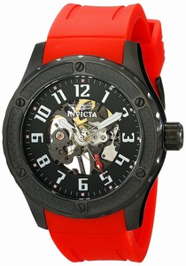 Invicta Specialty Mechanical Hand Wind Skeleton Dial Red Polyurethane Watch # 16282 (Men Watch)