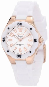 Invicta White Dial Plastic Band Watch #1630 (Women Watch)