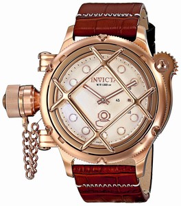 Invicta Russian Diver Mechanical Hand Wind Brown Leather Watch # 16349 (Men Watch)