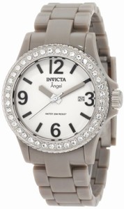 Invicta Mineral Crystal; Grey Plastic Case And Bracelet Plastic Watch #1636 (Watch)