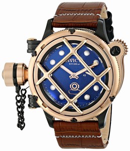 Invicta Russian Diver Mechanical Hand Wind Brown Leather Watch # 16360 (Men Watch)