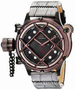 Invicta Russian Diver Mechanical Hand Wind Grey Leather Watch # 16363 (Men Watch)