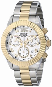 Invicta White Dial Stainless Steel Band Watch #16439 (Men Watch)