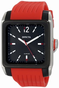 Invicta Quartz BLU Analog Red Silicone Watch # 16443 (Men Watch)