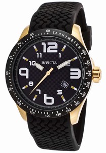 Invicta BLU Quartz Analog Date Black Dial Black Silicone Watch # 16645 (Men Watch)