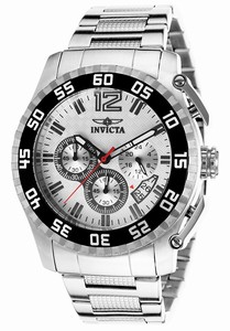 Invicta Specialty Quartz Chronograph Date Silver Dial Stainless Steel Watch # 16649 (Men Watch)