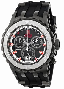 Invicta Jason Taylor Chronograph Retrograde Black Polyurethane Limited Edition Watch # 16663 (Men Watch)