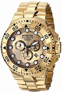 Invicta Swiss Quartz Gold Watch #16681 (Men Watch)