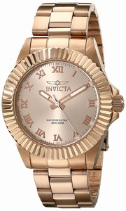 Invicta Rose Gold Dial Stainless Steel Band Watch #16738 (Men Watch)