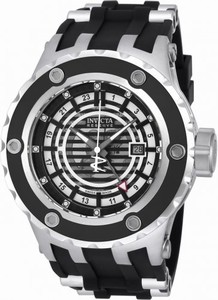 Invicta Black Antique Silver Dial Stainless Steel Band Watch #16821 (Men Watch)