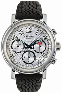 Chopard Automatic Stainless Steel Silver Dial Black Rubber Band Watch #168331-3002 (Men Watch)