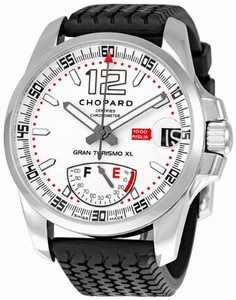 Chopard Automatic Stainless Steel White Dial Crocodile Black Leather Band Watch #168457-3002 (Men Watch)