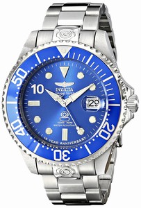 Invicta Blue Dial Stainless Steel Band Watch #16857 (Men Watch)