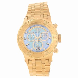 Invicta Blue Mother Of Pearl Quartz Watch #16886 (Men Watch)