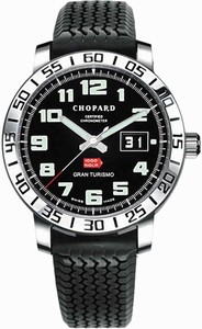 Chopard Automatic Stainless Steel Black Dial Black Rubber Band Watch #168955-3001 (Men Watch)