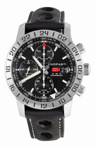 Chopard Automatic Stainless Steel - Polished Black Dial Black Leather Band Watch #168992-3001 (Men Watch)