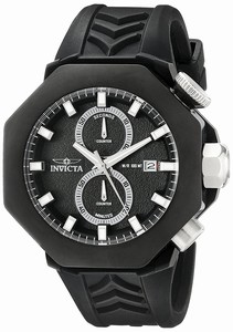 Invicta I Force Quartz Chronograph Date Black Silicone Watch # 16914 (Men Watch)
