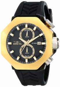 Invicta I Force Quartz Chronograph Date Black Silicone Watch # 16915 (Men Watch)