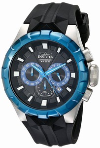 Invicta I Force Quartz Chronograph Date Black Silicone Watch # 16921 (Men Watch)