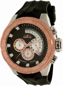 Invicta Black Dial Rubber Band Watch #16924 (Men Watch)