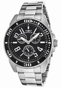 Invicta Pro Diver Quartz Analog Day Date Black Dial Stainless Steel Watch # 16938 (Men Watch)