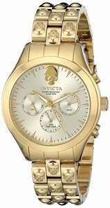 Invicta Gold Dial Stainless Steel Band Watch #16939SYB (Women Watch)