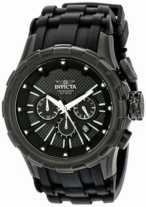 Invicta I Force Quartz Chronograph Date Black Silicone Watch # 16974 (Men Watch)