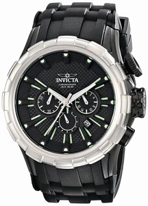 Invicta I-Force Quartz Chronograph Date Black Silicone Watch # 16975 (Men Watch)
