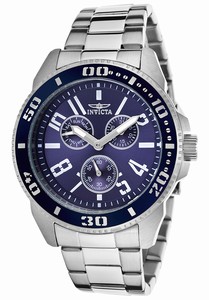 Invicta Pro Diver Quartz Analog Day Date Blue Dial Stainless Steel Watch # 16980 (Men Watch)