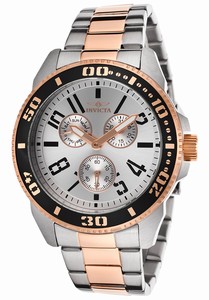 Invicta Pro Diver Quartz Analog Day Date Silver Dial Two Tone Stainless Steel Watch # 16982 (Men Watch)