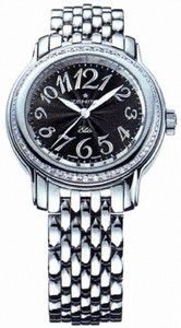 Zenith Automatic Black With Arabic Numeral Guilloche Dial Polished Stainless Steel Band Watch #16.1220.67/21.M1220 (Women Watch)