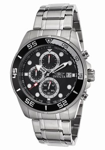 Invicta Specialty Quartz Chronograph Date Black Dial Stainless Steel Watch # 17012 (Men Watch)