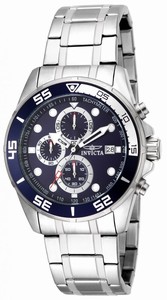 Invicta Specialty Quartz Chronograph Date Blue Dial Stainless Steel Watch # 17013 (Men Watch)