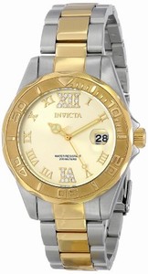 Invicta Japanese Quartz champagne Watch #17021 (Women Watch)