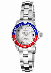 Invicta Pro Diver Quartz Analog Date White Dial Stainless Steel Watch # 17033 (Women Watch)
