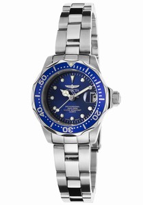 Invicta Pro Diver Quartz Analog Date Blue Dial Stainless Steel Watch # 17034 (Women Watch)