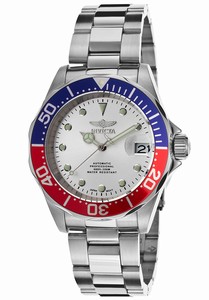 Invicta Pro Diver Automatic Analog Date Silver Dial Stainless Steel Watch # 17041 (Men Watch)