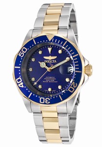 Invicta Pro Diver Automatic Analog Date Blue Dial Two Tone Stainless Steel Watch # 17042 (Men Watch)