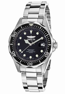 Invicta Pro Diver Quartz Analog Date Black Dial Stainless Steel Watch # 17046 (Men Watch)